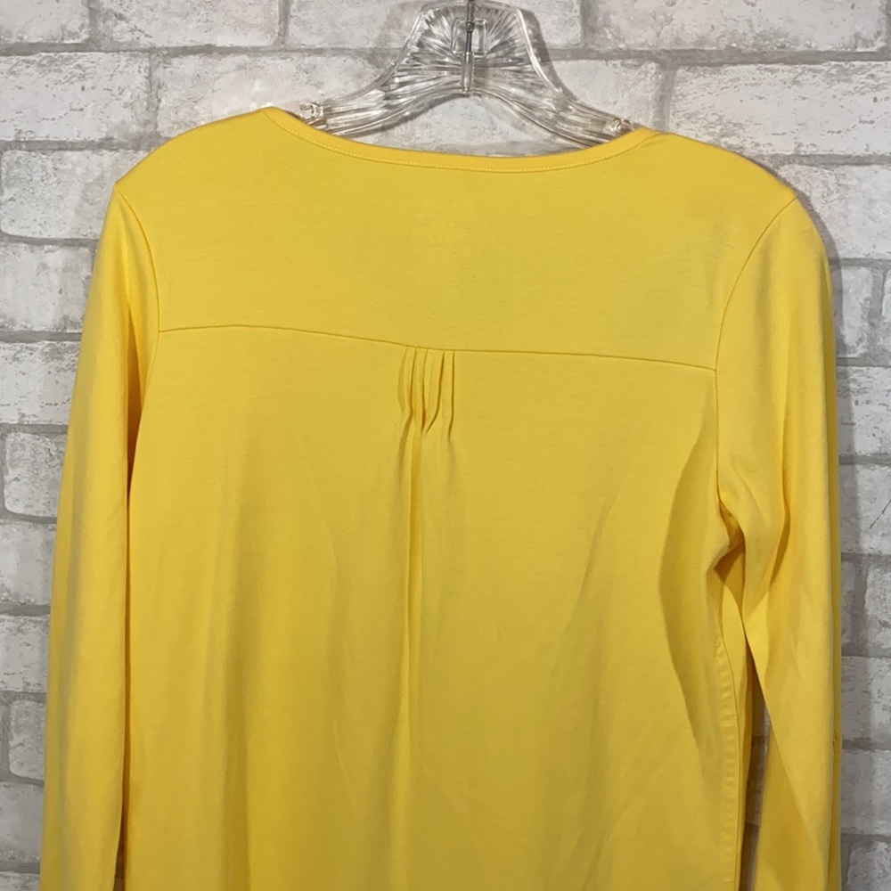 L.L.Bean yellow cardigan size Small - Picture 10 of 11